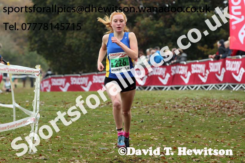 Women under-17s, National Cross Country Relays, Berry Park, Mansfield. Photo: David T. Hewitson/Sports for All Pics